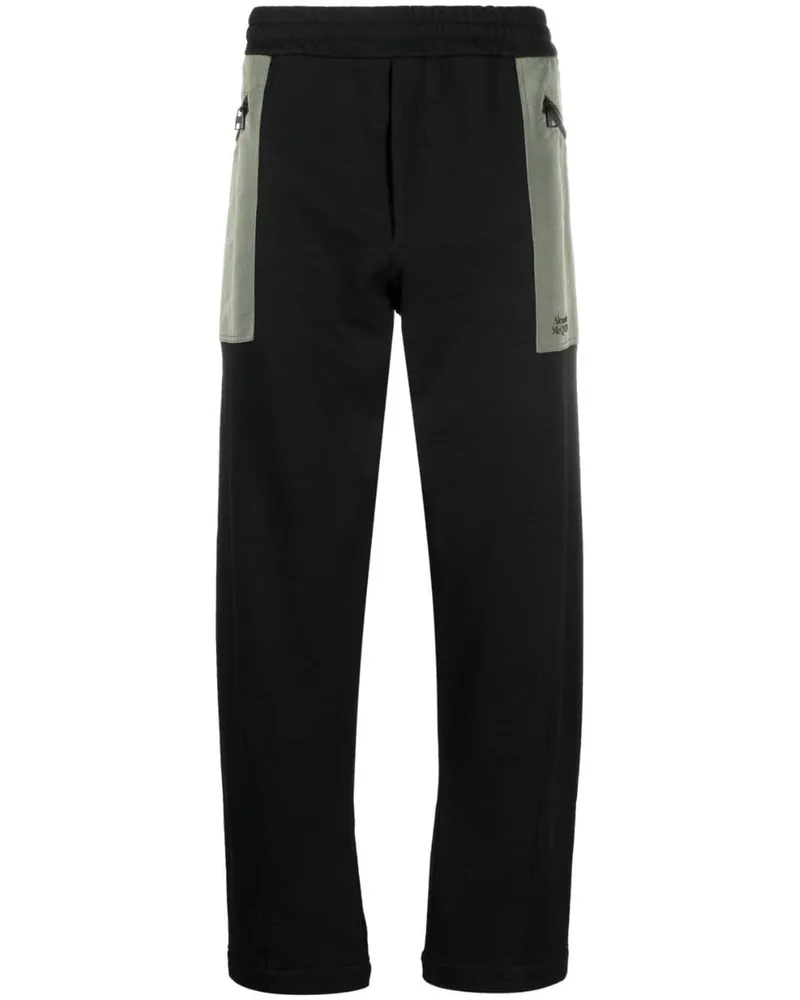 Alexander McQueen Jogginghose mit Kontrasttaschen - Schwarz Schwarz