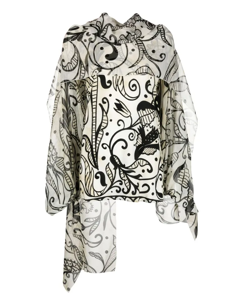 For Restless Sleepers Bluse mit grafischem Print - Weiß Weiß