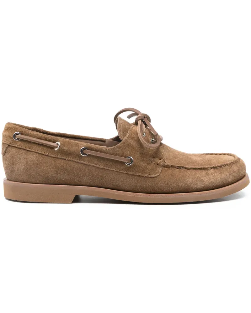 Gianvito Rossi Vandée Segelschuhe aus Wildleder - Braun Braun