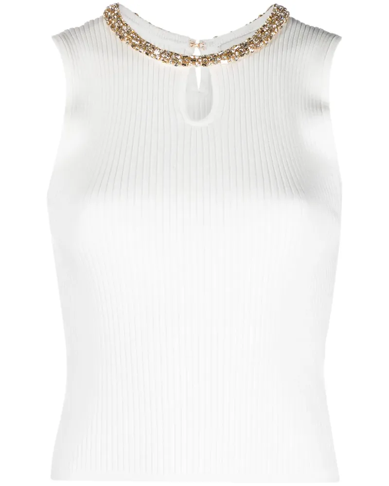 Sandro Tanktop mit Strass - Weiß Weiß