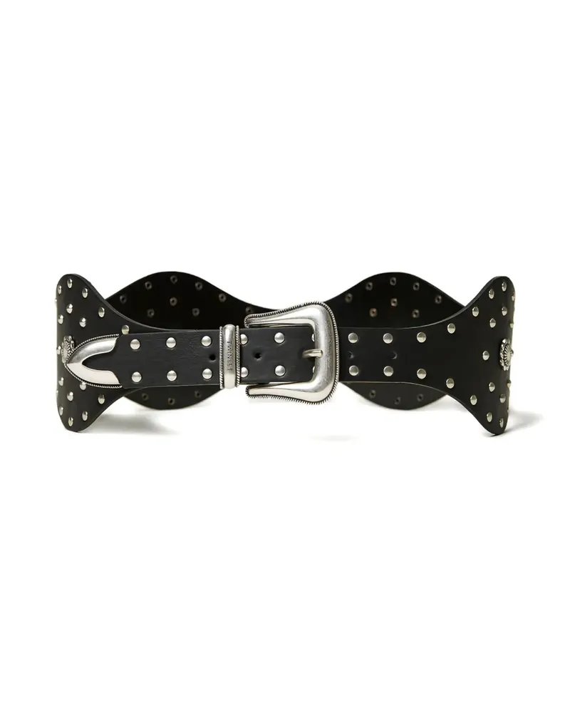 Twin-Set Gürtel mit Nieten - Schwarz Schwarz