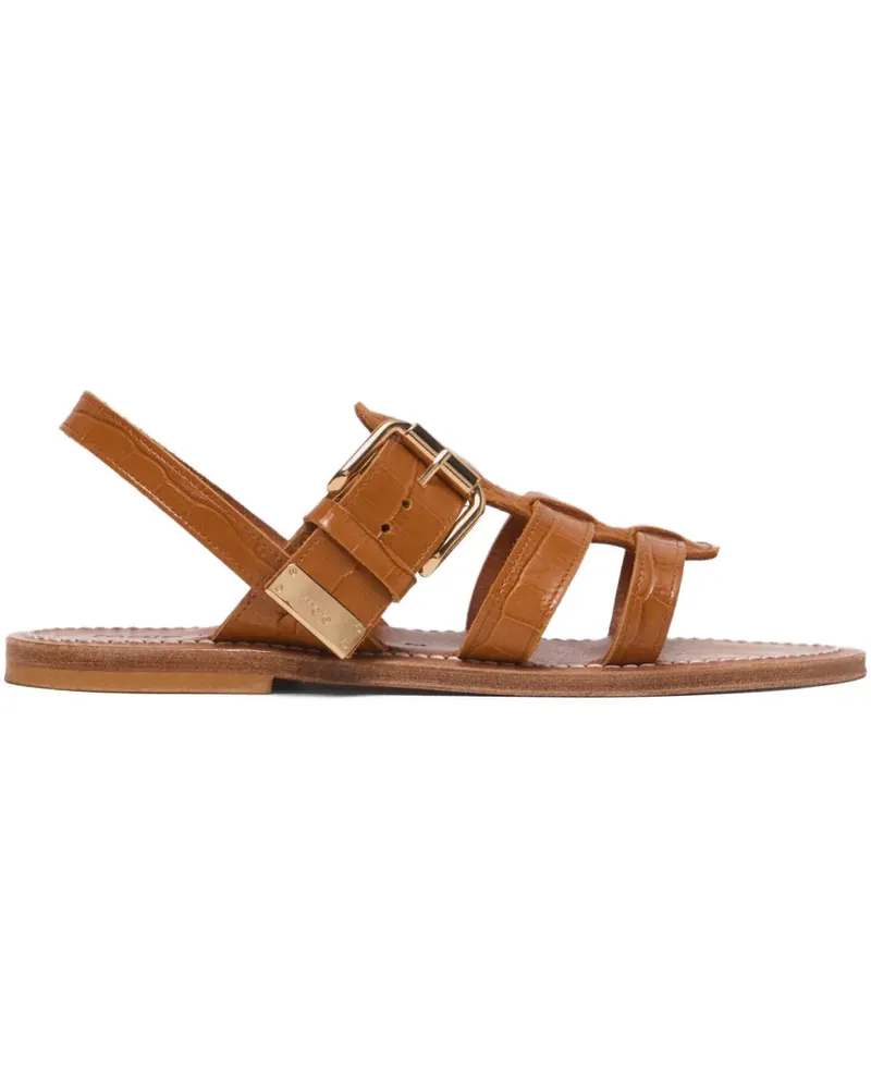 Maje Sandalen mit Schnallenriemen - Braun Braun