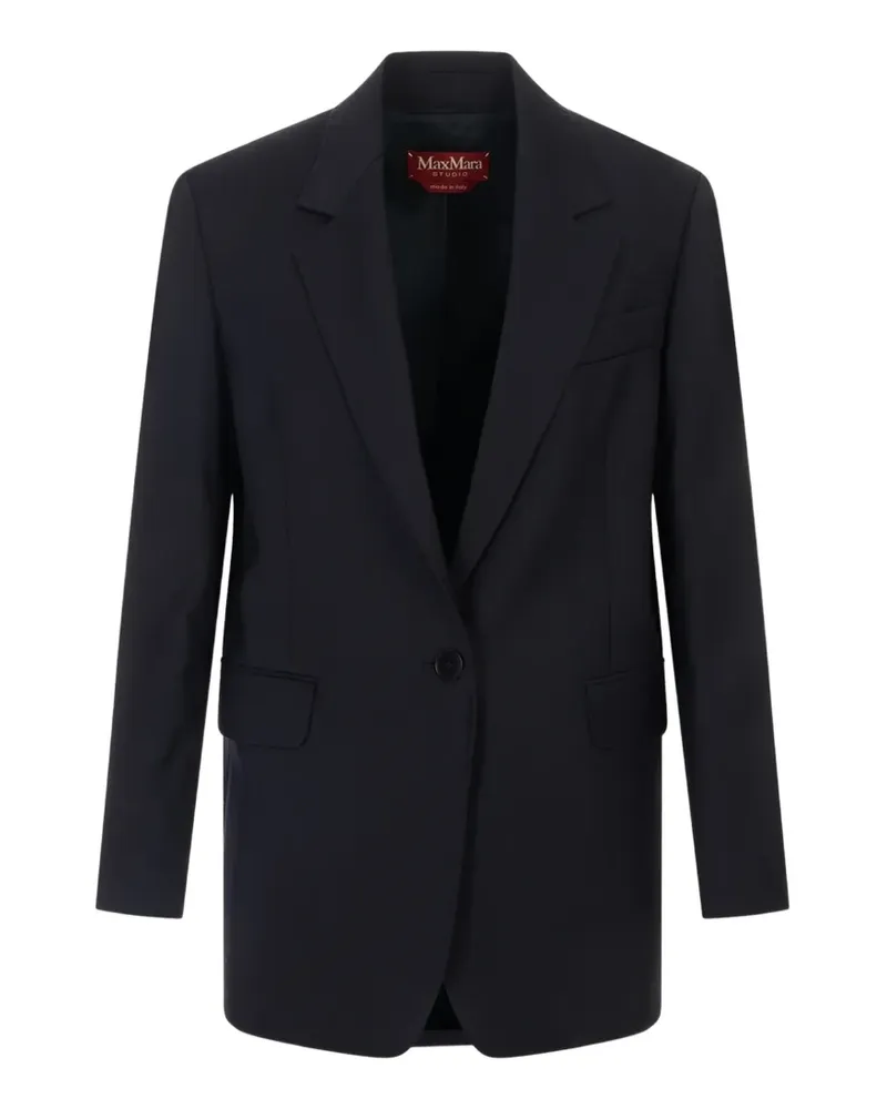 Max Mara Chamonix single-breasted buttoned blazer - Blau Blau
