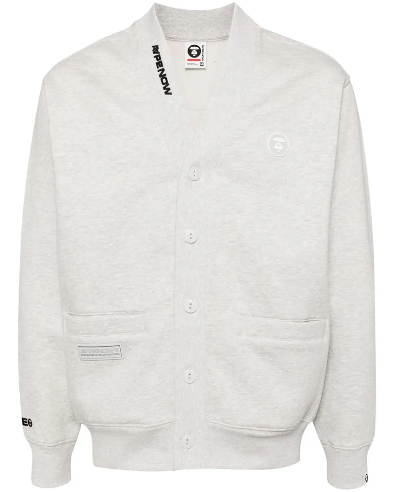 BAPE Jacke mit Logo-Patch - Grau Grau