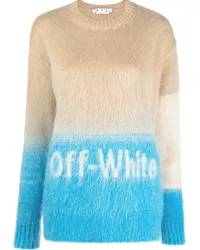 OFF-WHITE Helvetica Intarsien-Pullover Nude