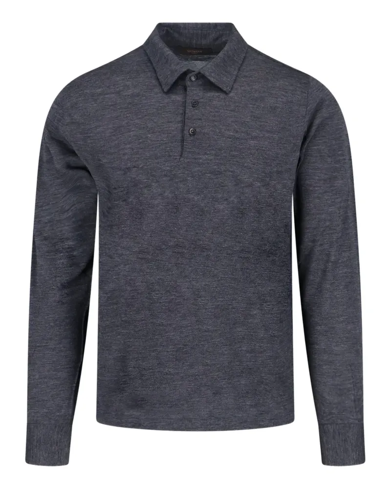 Zanone Poloshirt mit Knopfleiste - Grau Grau