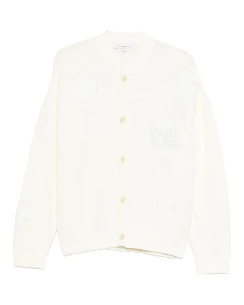 Kitsuné logo-embroidered cardigan - Nude Nude