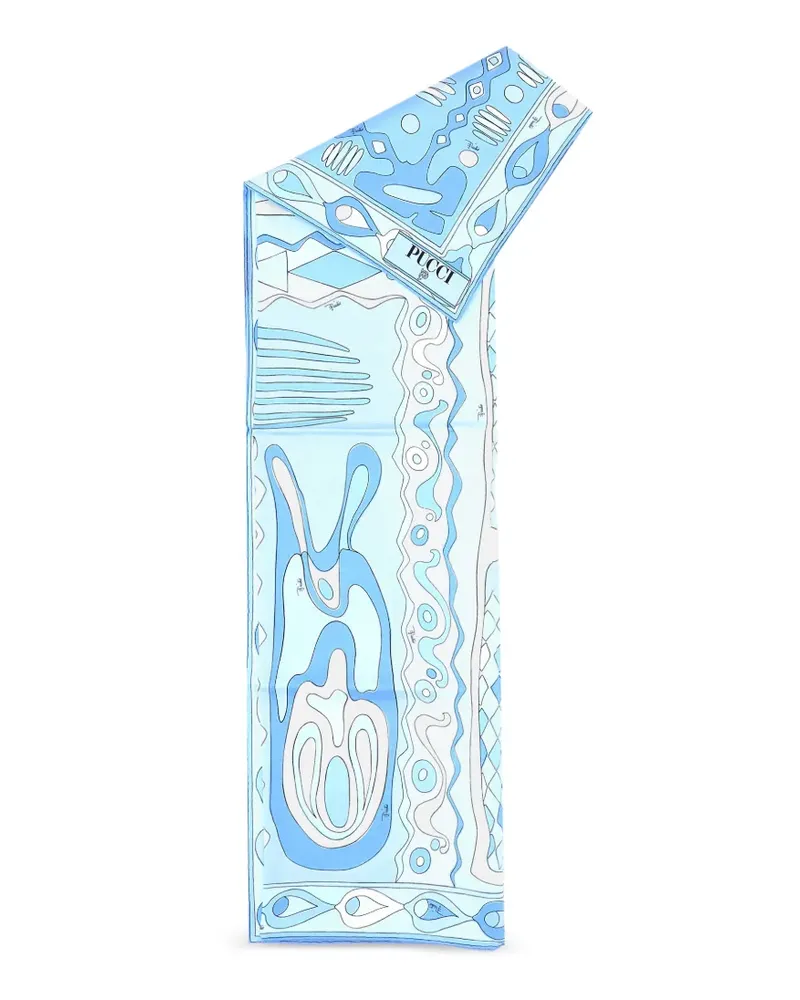 Emilio Pucci Angoli printed scarf - Blau Blau