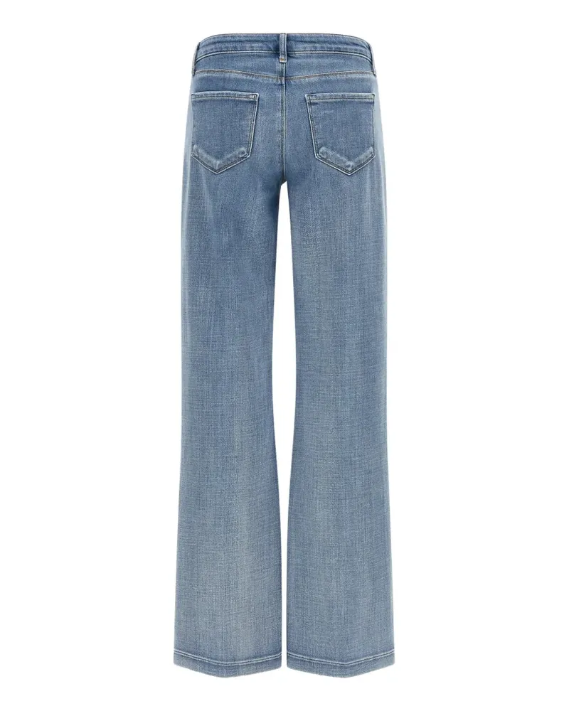 L'Agence Joanne contrast stitching wide jeans - Blau Blau