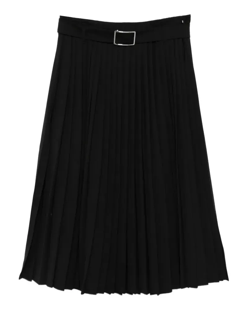 SPORTMAX belted pleated midi skirt - Schwarz Schwarz