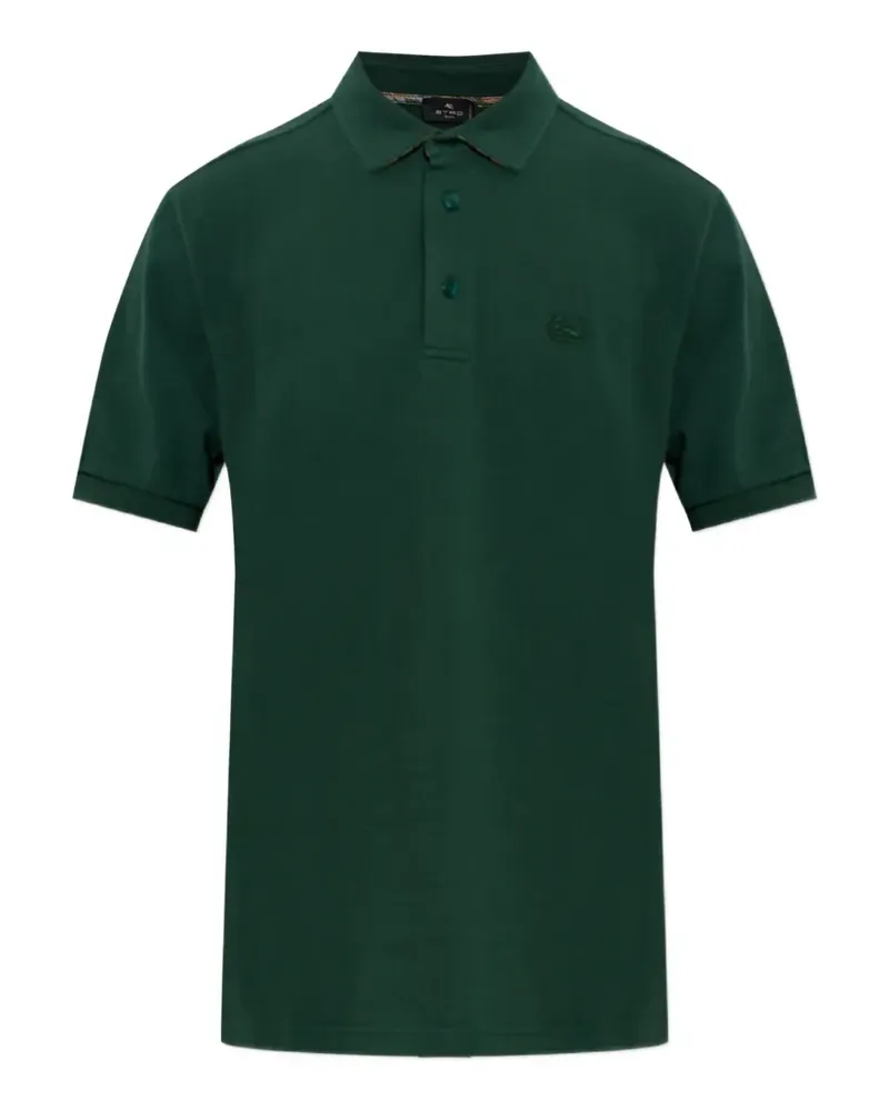 Etro Poloshirt mit Logo-Stickerei - Grün Grün