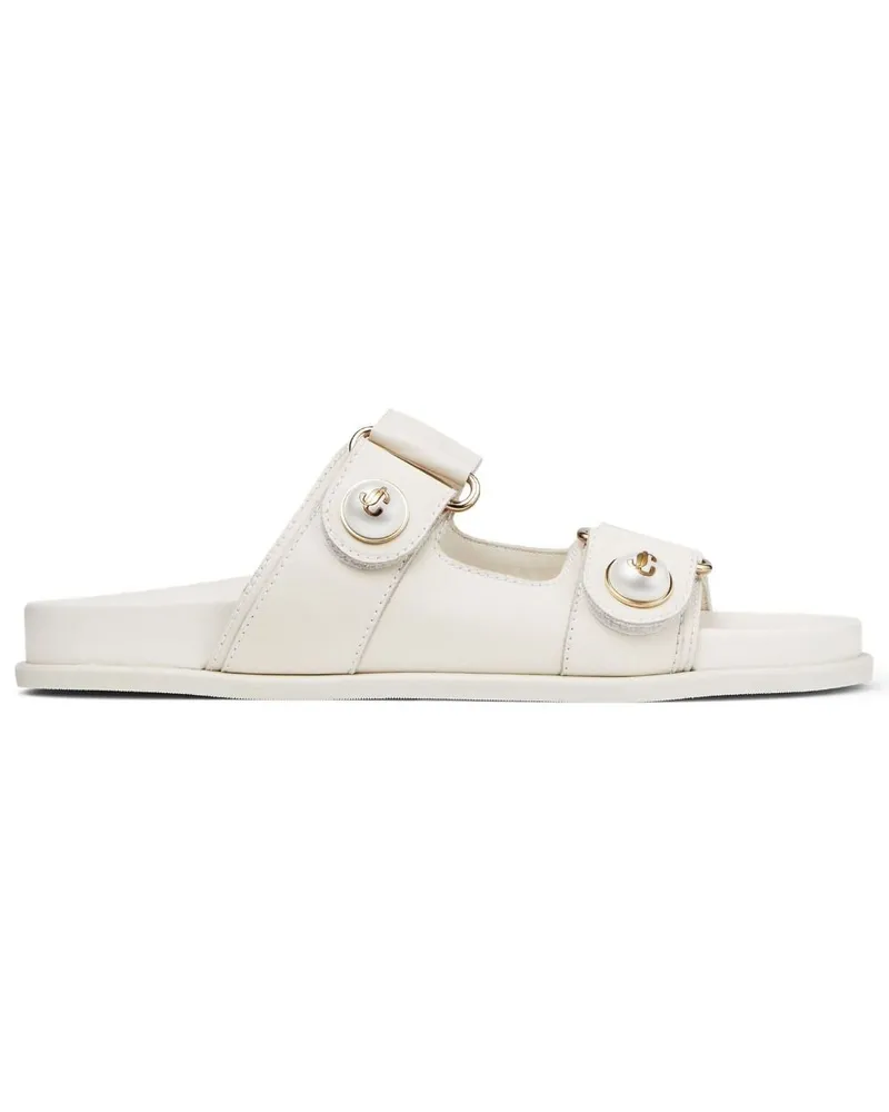 Jimmy Choo Sandalen mit Perlenverzierung - Weiß Weiß