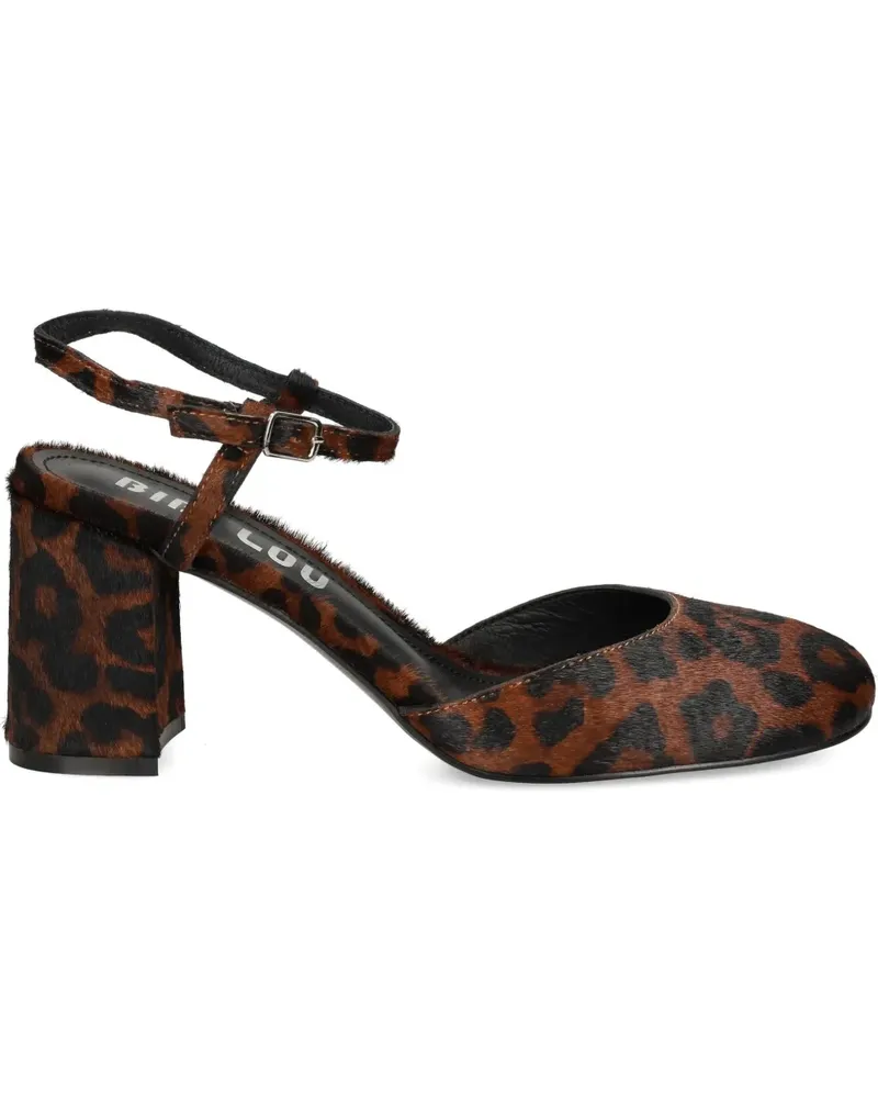 Bibi Lou Emily Pumps mit Leoparden-Print 80mm - Braun Braun
