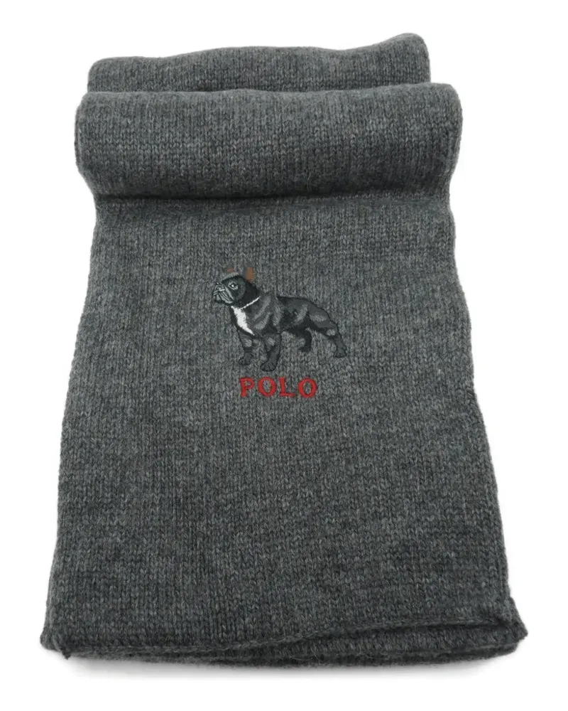 Ralph Lauren bulldog embroidered scarf - Grau Grau