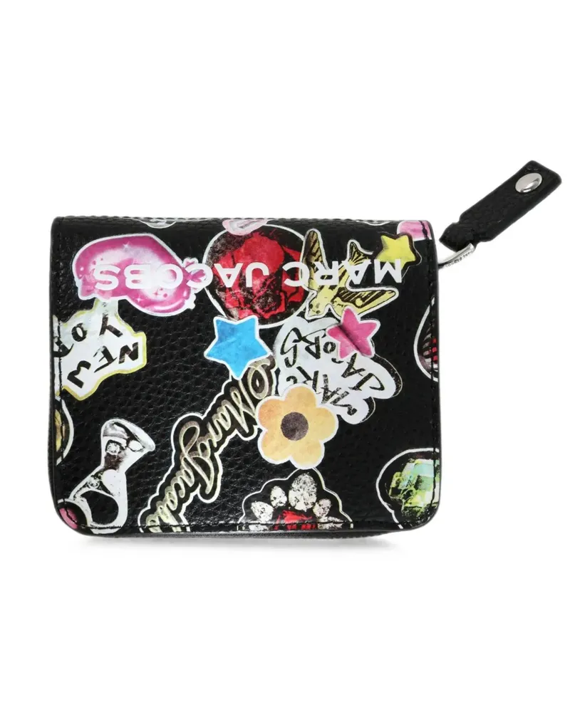 Marc Jacobs Portemonnaie mit Sticker-Print - Schwarz Schwarz