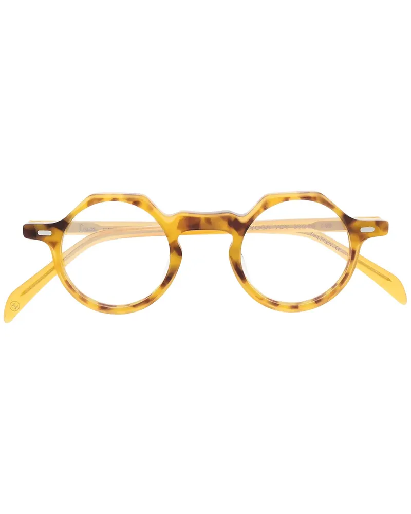 Lesca Runde Yoga Brille - Gelb Gelb