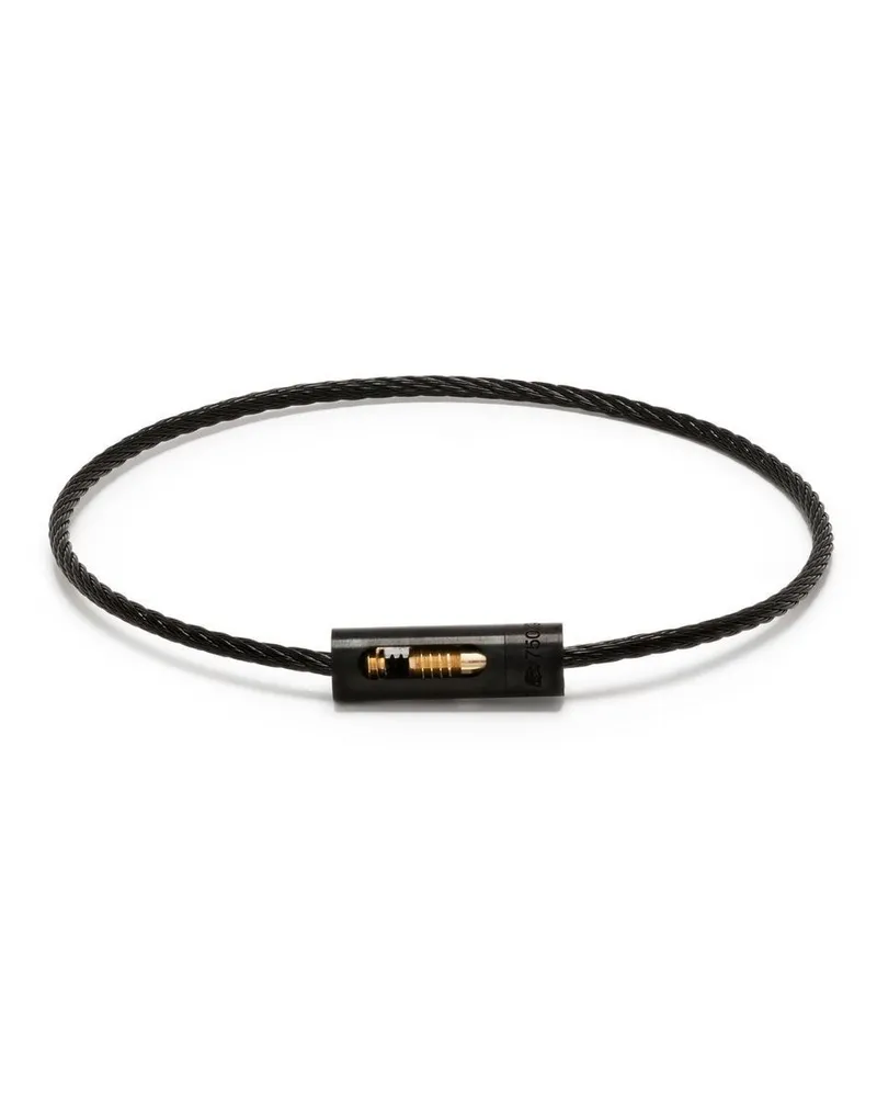 Le Gramme 18kt Cable Gelbgoldarmband mit Titan 5g - Schwarz Schwarz