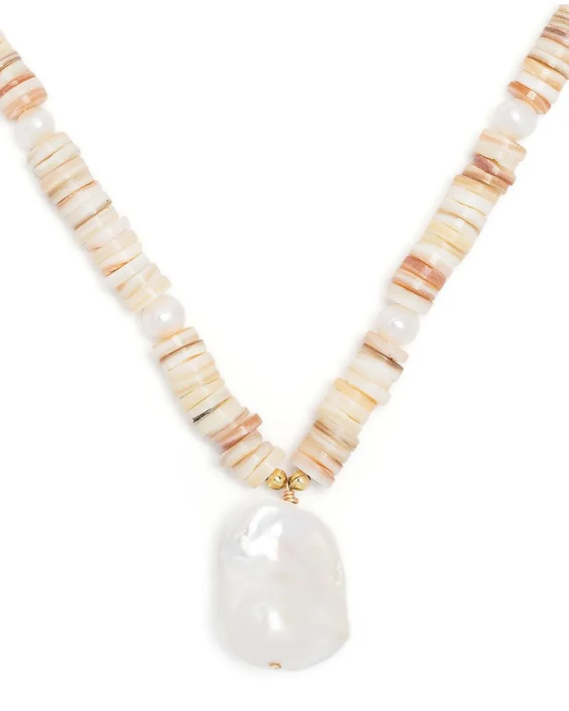 A Sinner in Pearls Halskette mit Muschelperlen - Braun Braun