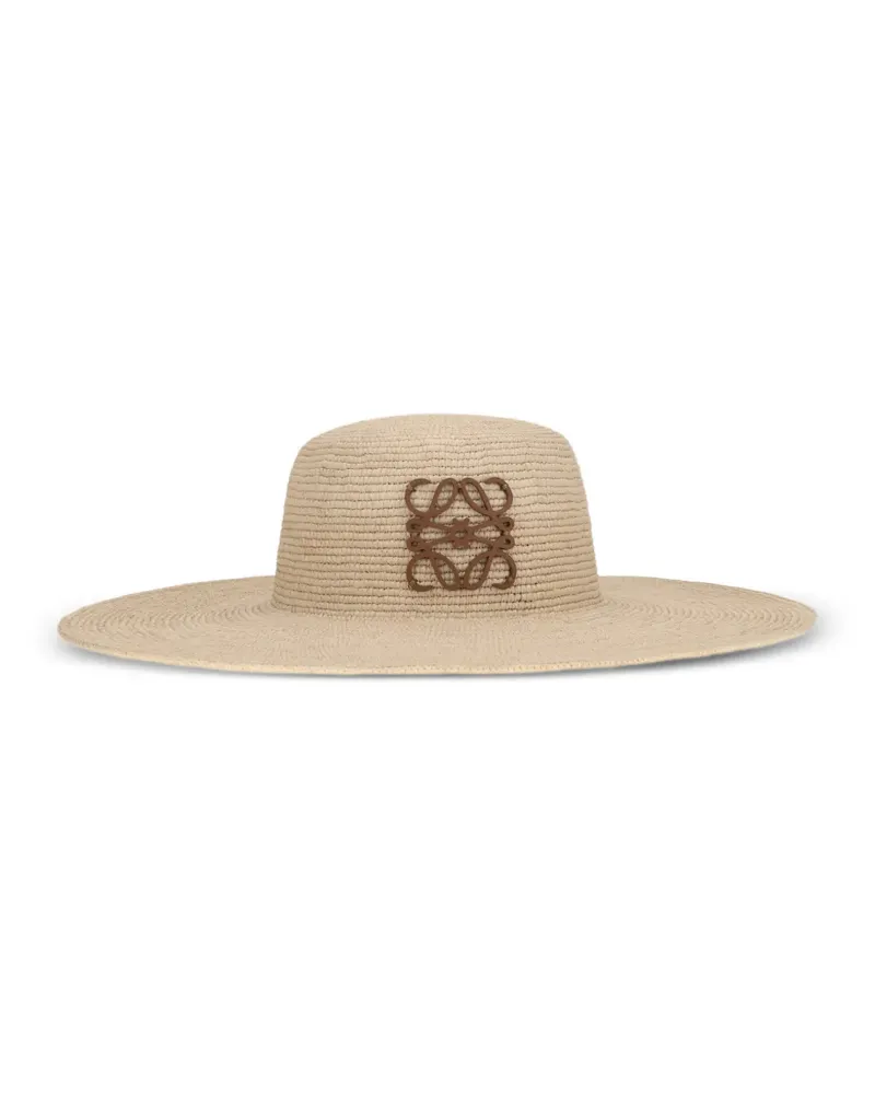 Loewe x Paula's Ibiza Anagram Sonnenhut mit breiter Krempe - Nude Nude