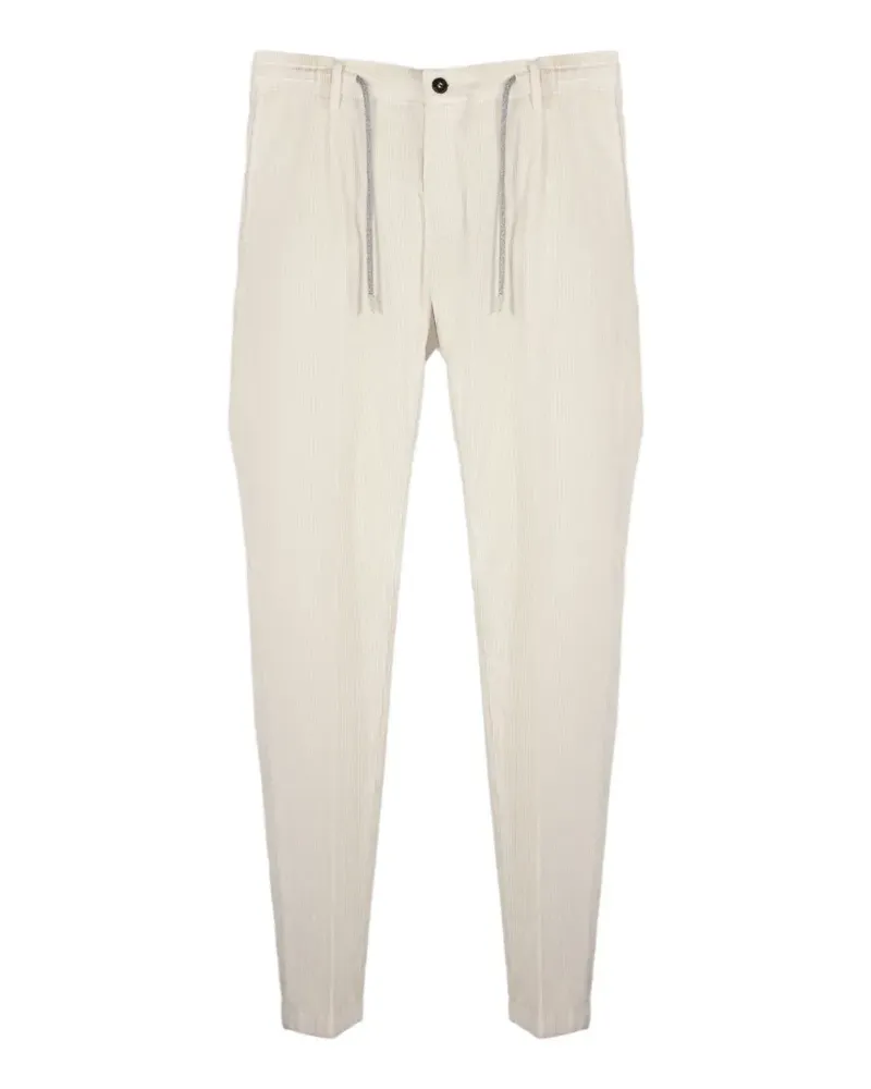 Eleventy Gerippte Hose mit Kordelzug - Nude Nude