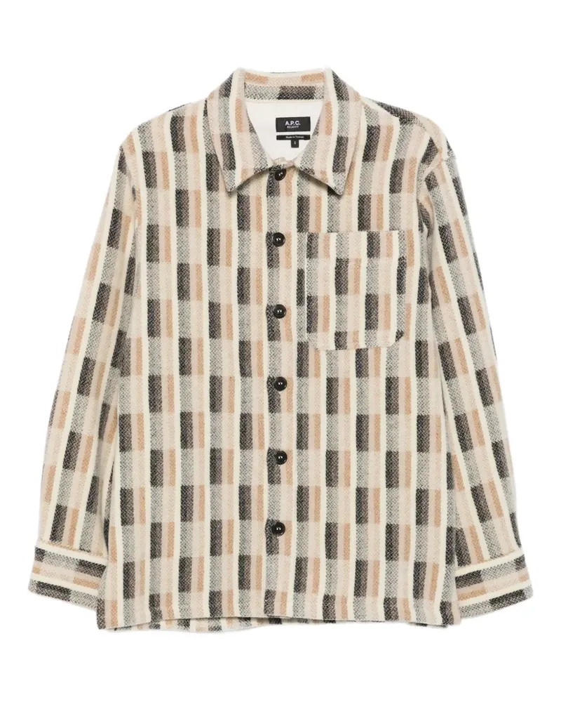 A.P.C. Karierte Jacke - Nude Nude