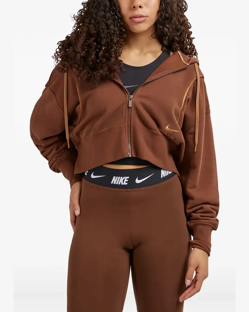 Nike Fleece-Hoodie mit Reißverschluss - Braun Braun