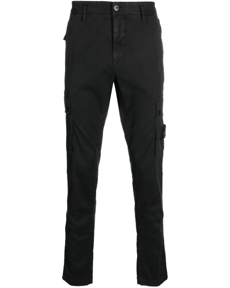 Stone Island Tapered-Hose mit Kompass - Schwarz Schwarz