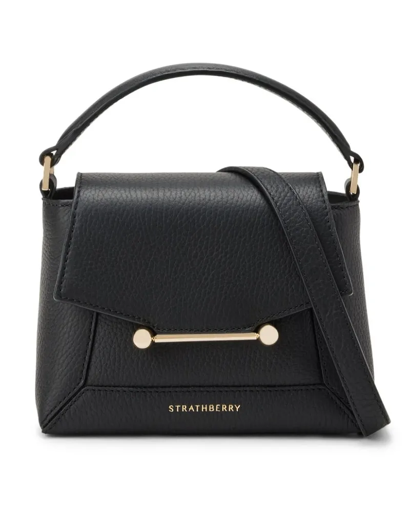 Strathberry Mosaic Handtasche aus Leder - Schwarz Schwarz