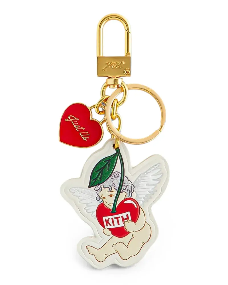 KITH Cupid printed leather key charm - Nude Nude