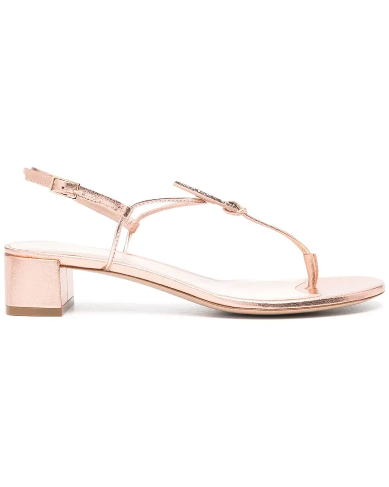Giorgio Armani Laminierte Sandalen 35mm - Rosa Rosa