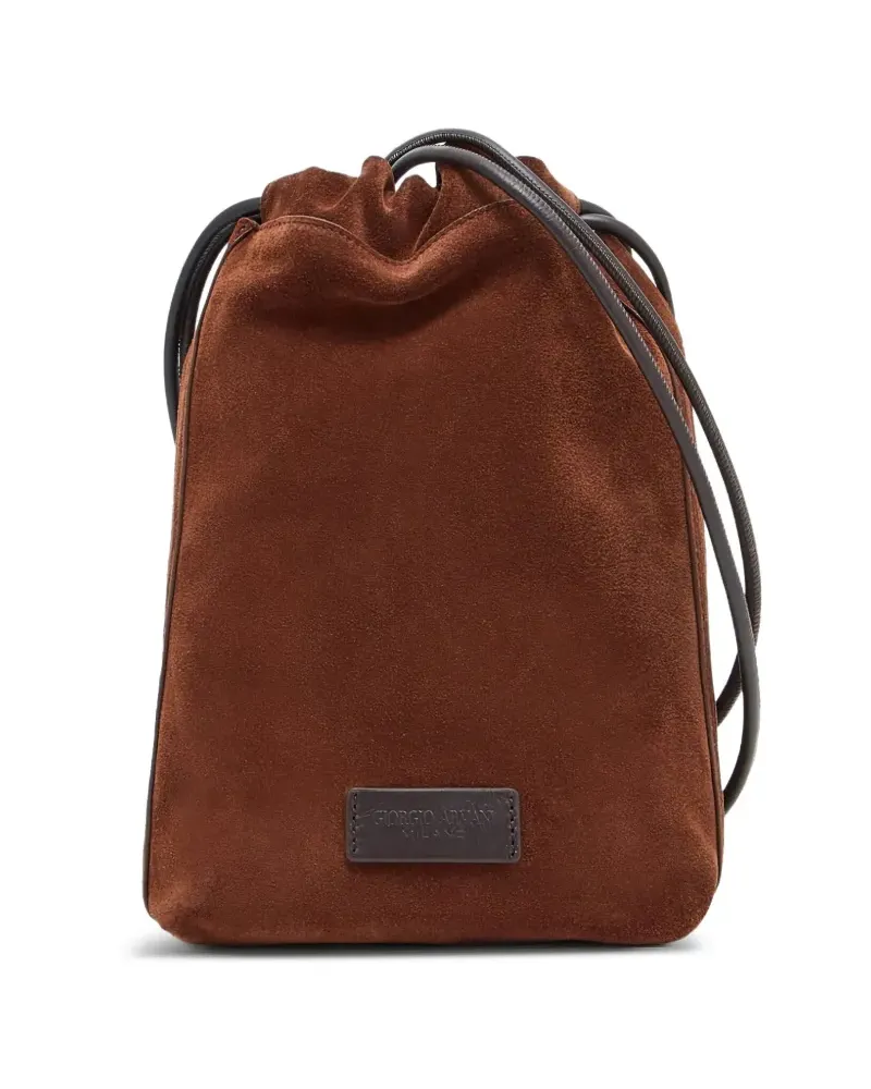 Giorgio Armani Schultertasche aus Wildleder - Braun Braun