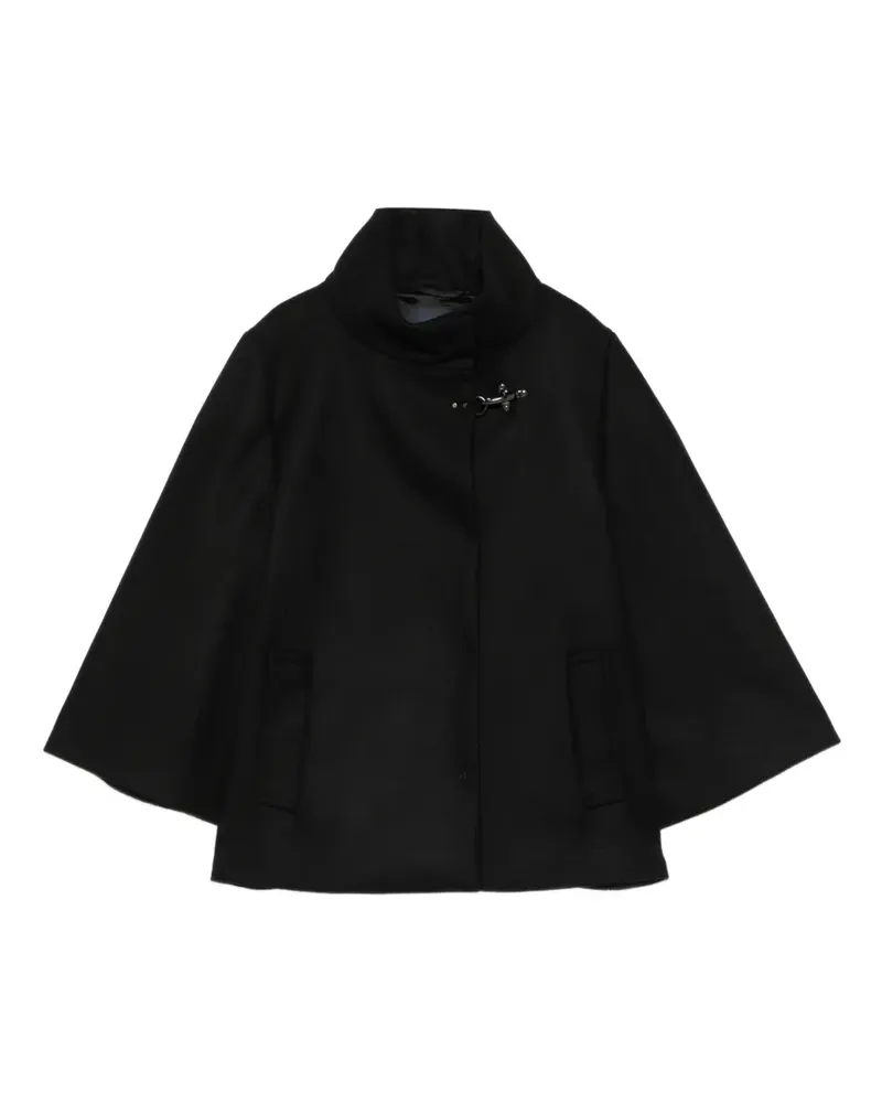 Fay lobster-clasp cape-style jacket - Schwarz Schwarz