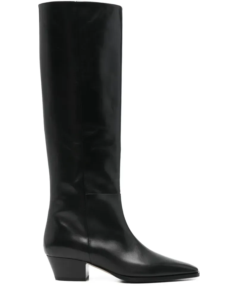 aeyde 40mm Medea leather boots - Schwarz Schwarz