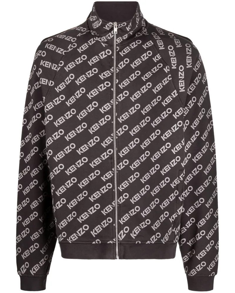 Kenzo Jacke mit Logo-Print - Grau Grau