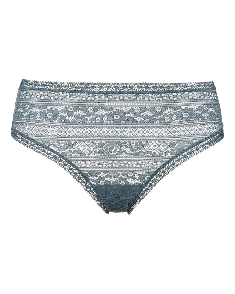 Eres Envolée Tanga mit Spitzenbesatz - Blau Blau
