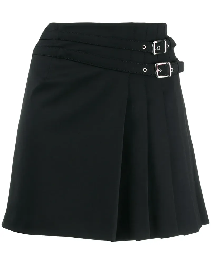 Alberta Ferretti Minirock mit Falten - Schwarz Schwarz