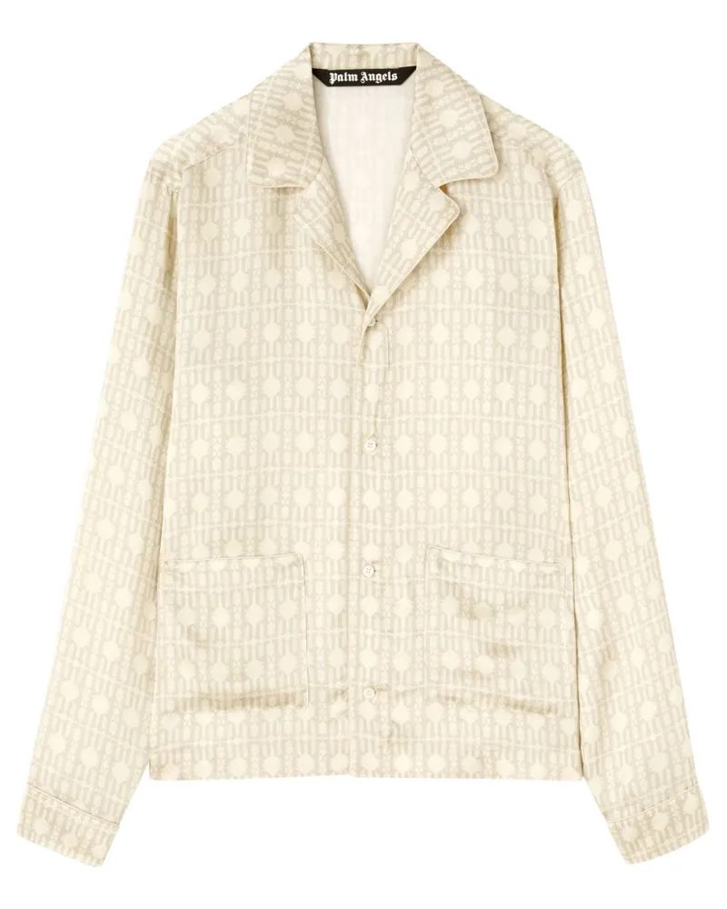 Palm Angels Hemd mit Monogrammmuster - Nude Nude