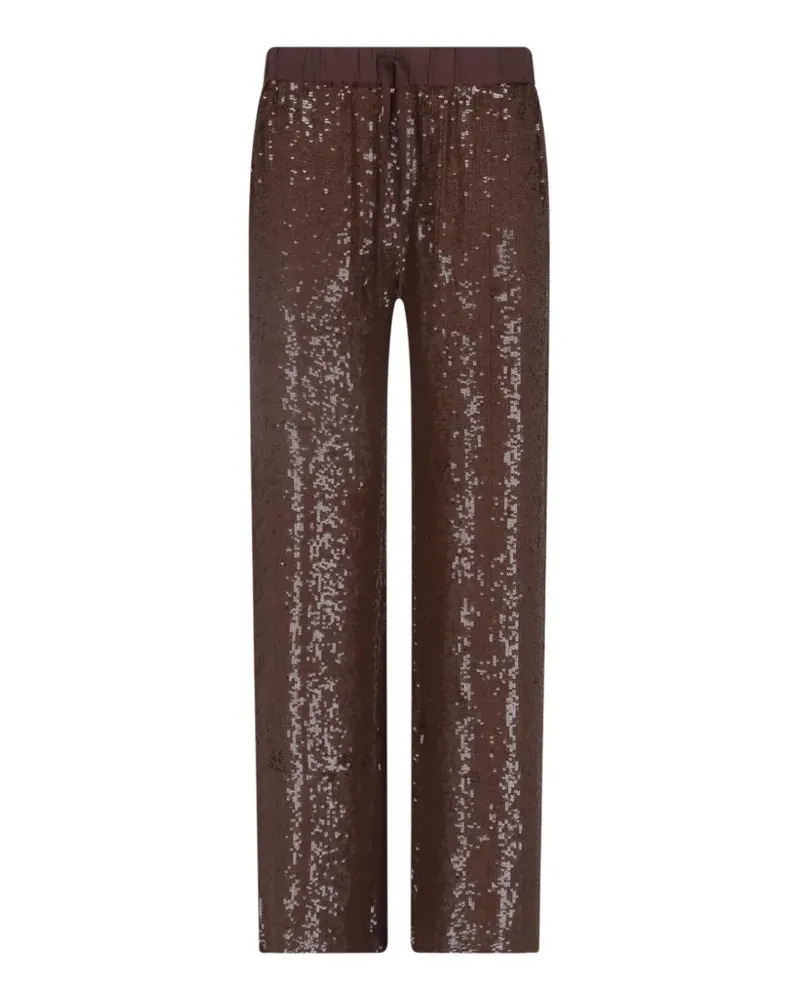 P.A.R.O.S.H. P.A.R.O H. Hose mit Pailletten - Braun Braun