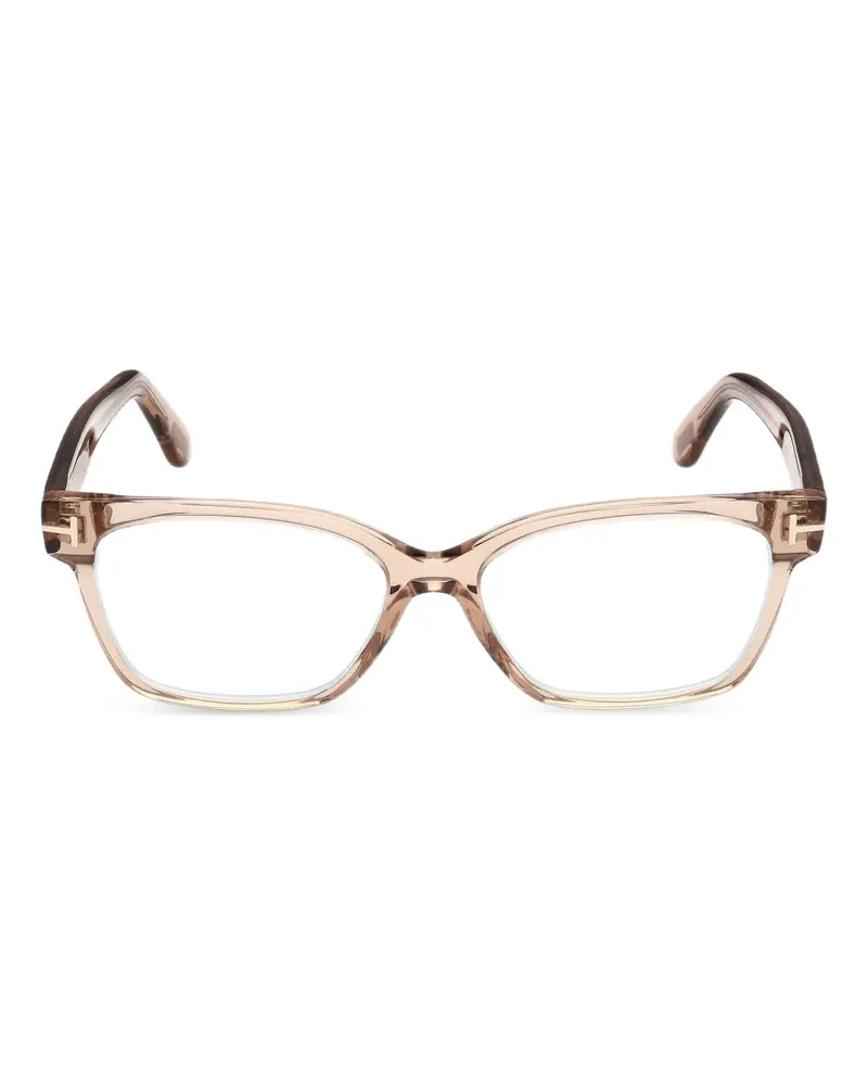 Tom Ford T-logo rectangle-frame glasses - Rosa Rosa