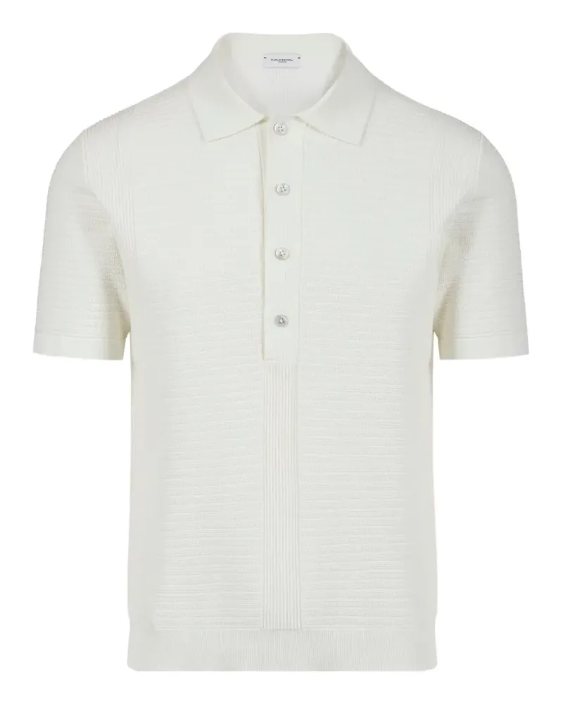 Paolo Pecora Milano Klassisches Poloshirt - Weiß Weiß