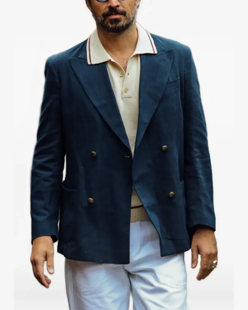 Fortela Herrison contrast-trim pocket polo shirt - Nude Nude