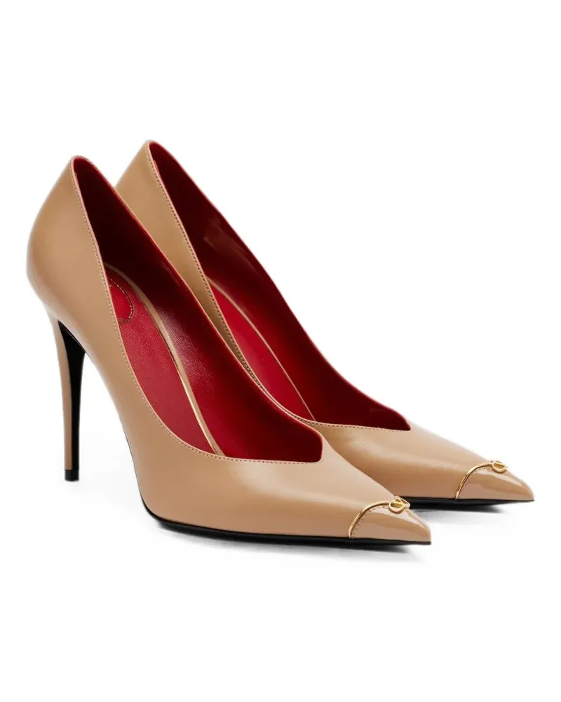 Valentino Garavani VLogo HearTip Pumps - Nude Nude