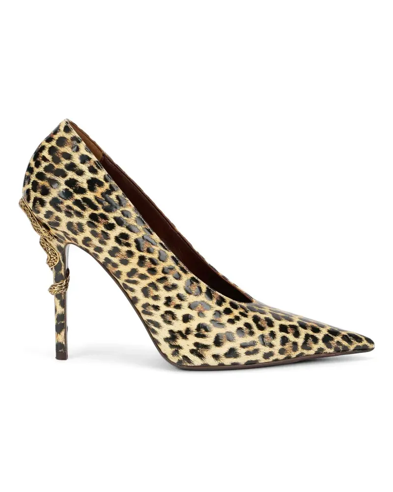 Roberto Cavalli animal-print leather pumps - Nude Nude