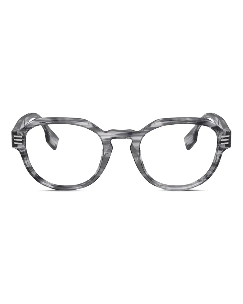 Burberry Runde Brille mit Muster - Grau Grau