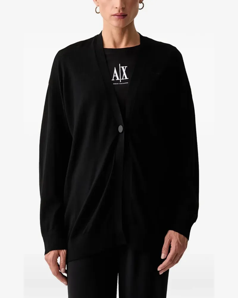 Armani Exchange Cardigan mit V-Ausschnitt - Schwarz Schwarz