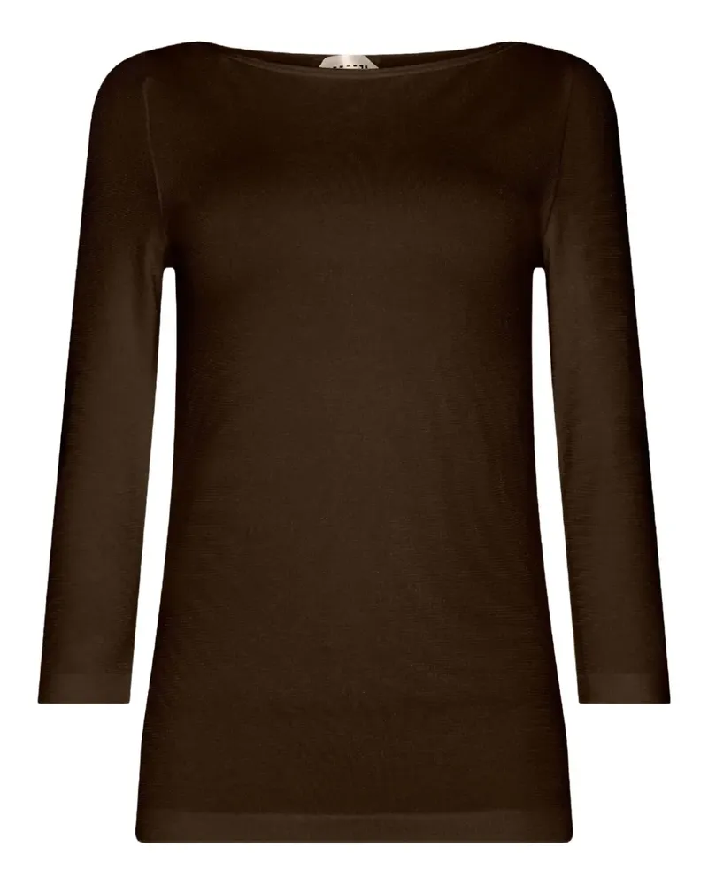 Wolford Cordoba Oberteil mit U-Boot-Ausschnitt - Braun Braun