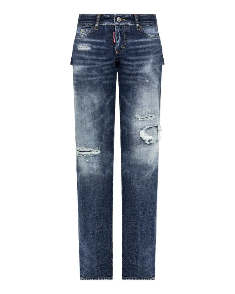 Dsquared2 distressed cut-out jeans - Blau Blau