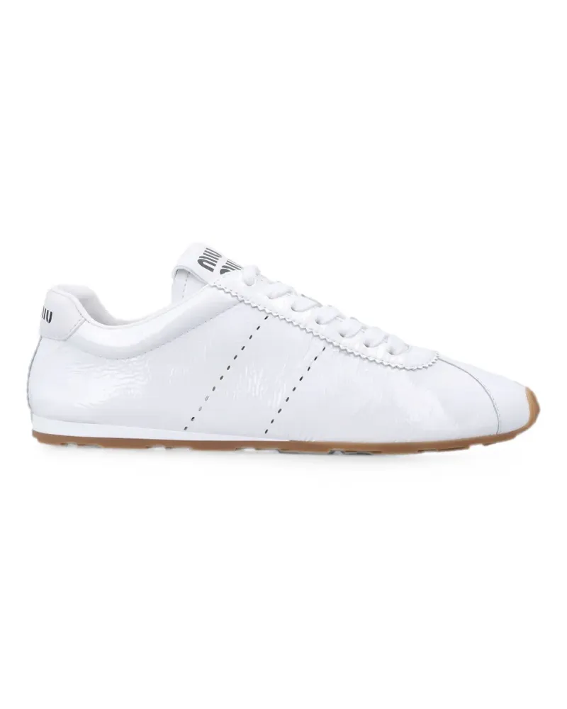 Miu Miu Plume Sneakers aus Wildleder - Weiß Weiß