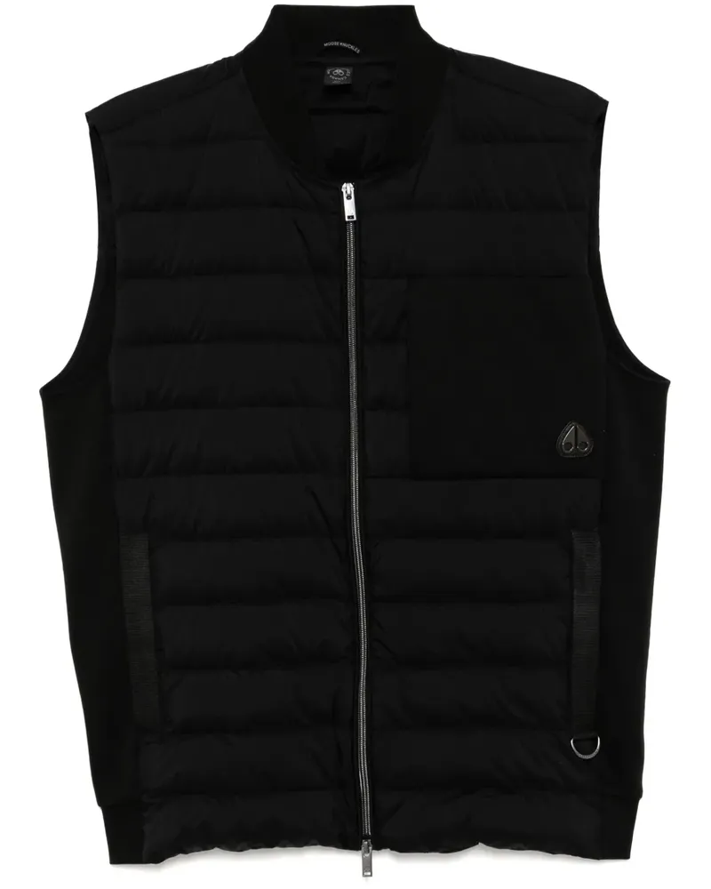 Moose Knuckles Weste mit Logo-Patch - Schwarz Schwarz
