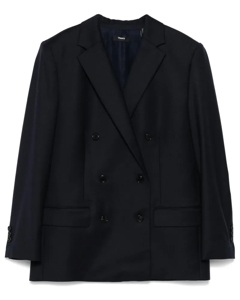 Theory Doppelreihiger Blazer - Blau Blau
